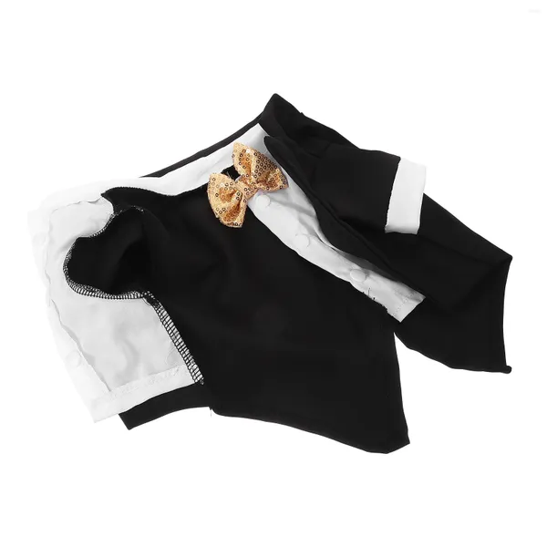 Vêtements pour chiens Tuxedo Suit élégant Puppy Forme de portage confortable Polyester Polyester Pet Washable