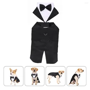 Hondenkleding Tuxedo pak winterkleding shirt puppy puppy grappige stijlvolle vlinderdas kostuum bruiloft formeel