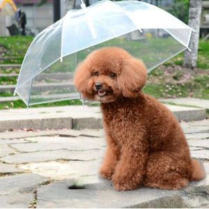 Hondenkleding paraplu voor klein tot medium huisdier met riem regen of besneeuwde dag buiten wandelende lichaamsbescherming x3uc
