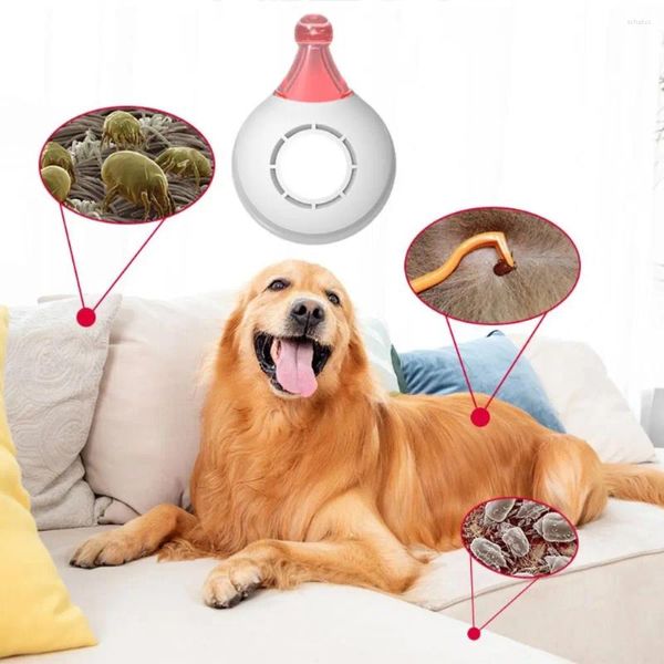 Ropa para perros Carga USB Tratamiento de pulgas y garrapatas Dispositivo de mosquitos repelente antiparasitario ultrasónico con cable