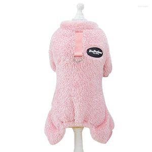 Vêtements pour chiens Vêtements en velours Coupe-vent Pyjamas pelucheux Hiver Chien Doux Animal de compagnie Temps froid Chat Pour petit moyen