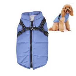 Vêtements pour chiens Gilet d'automne et d'hiver Doudoune Sangle Vêtements pour petits chiens de grande taille épaissie en plein air chaud animal de compagnie