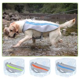 Vêtements pour chiens gilets Prévention des coups de chaleur Vêtements de refroidissement des vêtements d'été respirants d'été extérieurs lourds pour les chiens moyens