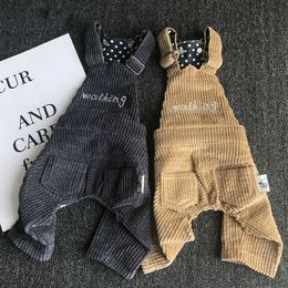 Vêtements de chien Vintage Denim Jeans Pet Salopette S Combinaisons Printemps Belle Cowboy Quatre Jambes Vêtements Teddy Petit Manteau XS-XXL 230211