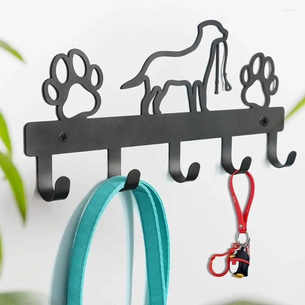 Appareils à chiens Hangle mural pour chiens chats Cates noir vêtements de laisse porte-clés porte-clés Hooks de stockage fournisseur d'animaux de compagnie