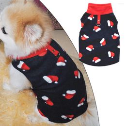 Vêtements pour chiens Vêtements chauds vainqueur thermique de Noël avec traction boucle polaire enleceau sweat à capuche Santa Santa For Small Dogs Puppy Accessoires