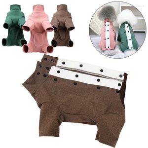Vêtements pour chiens chauds confortables bouton de bouton de combinaison de combinaison pour les petits chiens chiot hivern