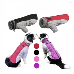 Vêtements de chien chaud polaire vers le bas Parkas pour manteau réfléchissant gilet imperméable costume de neige temps froid vêtements coupe-vent hiver