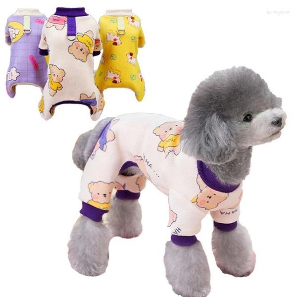 Ropa para perros Cálido Fleece Mono para mascotas para perros pequeños Gato Ropa de invierno Chaleco Suave Cómodo Cachorro Pijamas Maltés Chihuahua Yokie Onesies