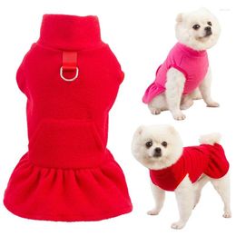 Hundebekleidung, warmes Fleece-Prinzessinnenkleid, Herbst-Winter-Haustierrock mit Traktionsring für kleine Hunde, Katzen, Welpen, Yorkies, Malteser