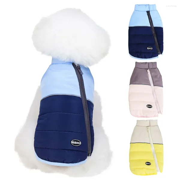 Vêtements pour chiens Veste chaude Veste froide Vêtements pour animaux de compagnie Soft Coupe-vent Fermeture à glissière Manteau pour petits grands Chihuahua Yorkies Tenues