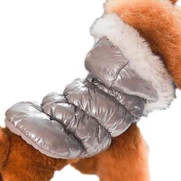 Vêtements pour chiens veste chaude reflective manteaux de temps froid pour l'hiver épais pour les petits chiens