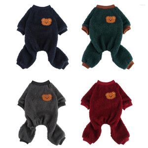 Ropa para perros Pijamas cálidos Ropa para mascotas para pequeñas razas medianas Traje de mono de cuatro patas Otoño Invierno XS-XL