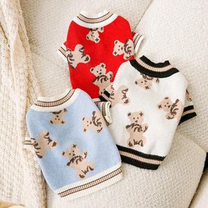 Hondenkleding Warm huisdierkleding voor kleine honden mode afdrukken Sweaters jas zacht puppy kleding schattige kat chihuahua