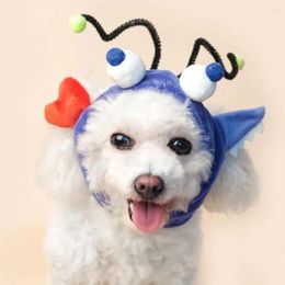 Appareils pour chiens Costume de chapeau de compagnie chaude adorable chat de Noël pour chiens chatons mignons caricatures coadroises de cosplay avec York Golden