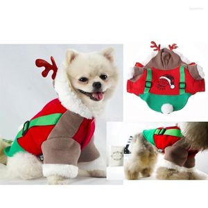 Vêtements pour chiens Vêtements chauds pour animaux de compagnie Vêtements de Noël Halloween Cosplay Costume de fête drôle Bois Sweats à capuche