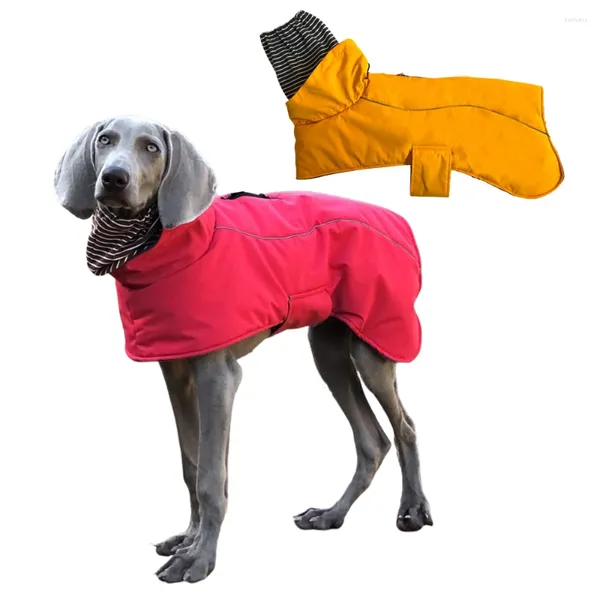 Vêtements de chien chaud col roulé manteau d'hiver gilet imperméable gilet de neige pour animaux de compagnie vêtements veste polaire pour races moyennes à très grandes