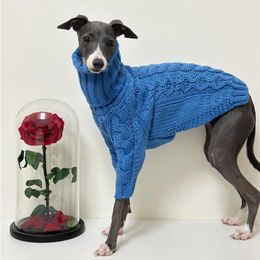 Vêtements de chien chaud hiver animal de compagnie pull épais élégant col roulé italien vêtements de lévrier Whippet 231122