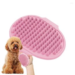 Brosse de lavage pour vêtements de chien, épurateur doux, Massage, poignée en anneau confortable, douche, fournitures de bain ergonomiques pour chats