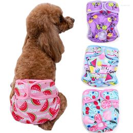 Ropa para perros Pantalones cortos femeninos lavables Pañal de cachorro reutilizable para perros pequeños y medianos Ropa interior Bragas sanitarias Suministros fisiológicos para mascotas