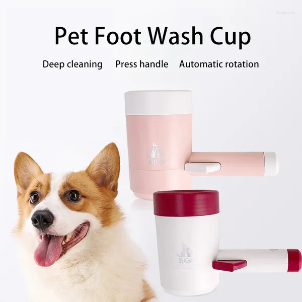 Lavadora de ropa para perros para perros y gatos, taza limpia para pies, herramienta de limpieza, cepillo de lavado de plástico, accesorios para mascotas