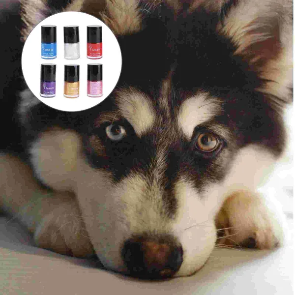 Vêtements pour chiens Ingrédients sains à base d'eau Fournitures de vernis à ongles pour animaux de compagnie Mode écologique pour les ongles de couleur plus foncée