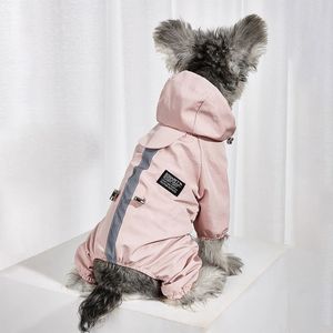 Vêtements pour chiens Vêtements de chien imperméables réfléchissant chien imperméable doux imperméable veste en polyester pour petits chiens tenues de chiot pour animaux de compagnie Perro Abrigo 231207
