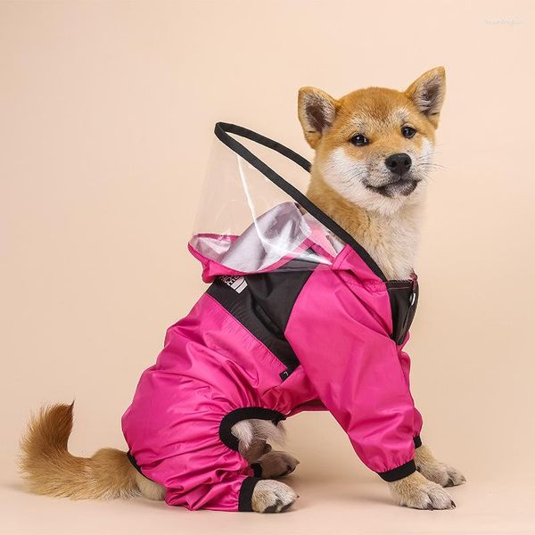 Ropa para perros impermeable para impermeable monstruos con capucha transparente perros cubren ropa resistente al agua gatos suministros para mascotas