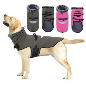 Veste en fourrure de fourrure imperméable pour chiens pour vêtements de gros manteau moyens épaississez les tenues d'animaux de compagnie caniches