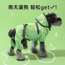 Appareils pour chiens imperméable à capuche imperméable pour vêtements d'extérieur