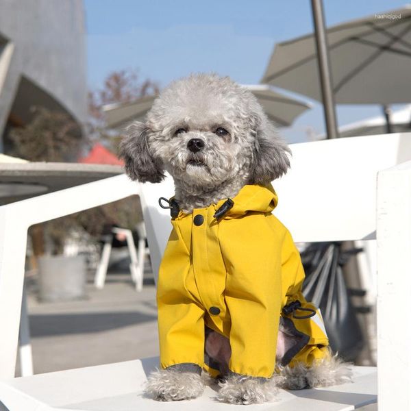 Vêtements pour chiens Imperméable imperméable Couverture complète du corps Vêtements de pluie réfléchissants à quatre pieds pour chiens Teddy Pomeranian Petits vêtements moyens