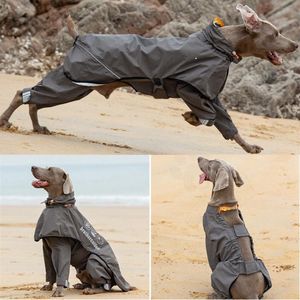 Hond Kleding Waterdichte Regenjas Jumpsuit Voor Medium Grote Honden Regen Jas Outdoor Huisdier Kleding Puppy Doberman Labrador Husky Jas 230717