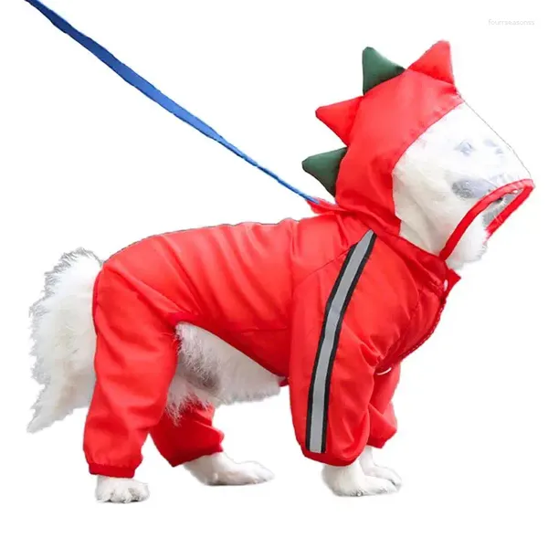 Vêtements de chien imperméable imperméable polyvalent à capuche animal de compagnie avec capuche Onesie veste de pluie bottes portables pour vêtements