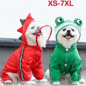 Vêtements pour chiens imperméable imperméable manteau pour animaux de compagnie veste vêtements pluie sangle réfléchissante costume respirant léger pour petits chiens de grande taille