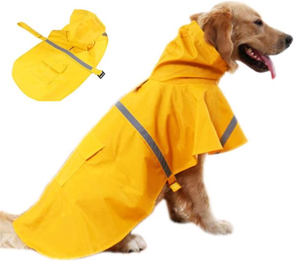 Ropa para perros impermeable reflectante impermeable mascotas perros pequeños abrigo de lluvia chaqueta moda al aire libre transpirable cachorro ropa perro