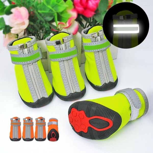 Vêtements de chien chaussures imperméables pour grands chiens anti-dérapant hiver réfléchissant bottes de pluie pour animaux de compagnie chaussures petite grande taille 5