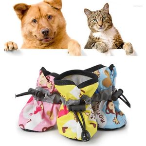 Ropa para perros zapatos impermeables calcetines de cachorros de verano patrón de mono transpirable para mascotas de botas universales para perros pequeños