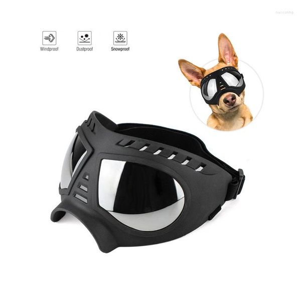 Vêtements pour chiens lunettes de soleil imperméables Protection UV lunettes pour animaux de compagnie lunettes coupe-vent pour accessoires de lunettes de patinage de natation de taille moyenne