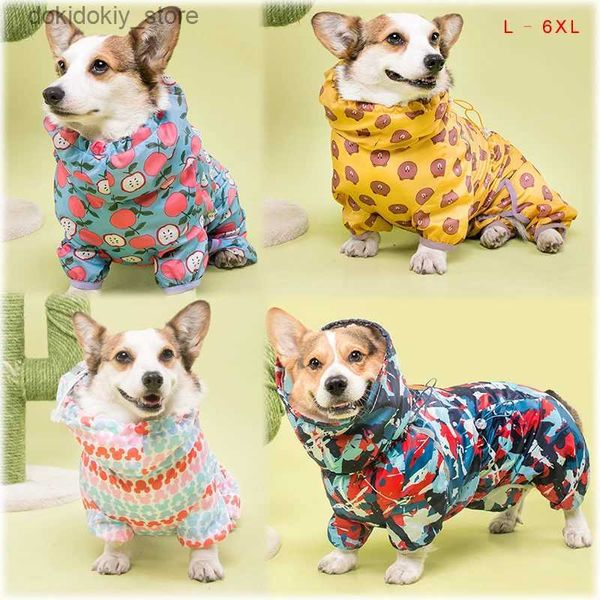 Vêtements pour chiens imperméables gallois cori do raincoat Jumpsuit Pet Clothin faire des vêtements olden retriever rain et come animal tenue l49