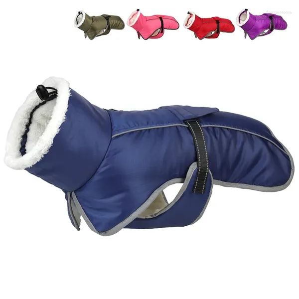 Ropa de perros impermeable chaqueta de invierno tibia ropa de clima frío ropa de cremallera para golden retriever