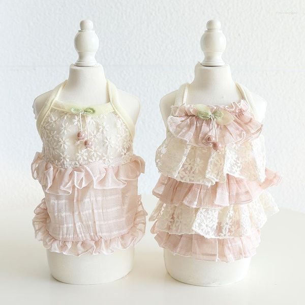 Vêtements pour chiens Robe de mariée Vêtements pour chats Vêtements d'été pour animaux de compagnie Tutu Jupe pour chiot Yorkies Poméranie maltaise Shih Tzu Costume pour chien XS