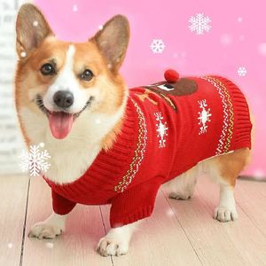 Vêtements pour chiens Welsh Corgi Vêtements pour chiens Pull pour chien d'hiver Manteau pour animaux de compagnie de Noël Labrador Golden Retriever Moyen Grand Chien Vêtements de Noël 231129