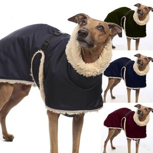 Vêtements pour chiens Whippet Greyhound polaire doublé veste pour chien hiver chaud chien vêtements imperméable épais chien veste vêtements multi couleurs 230327