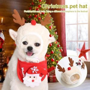 Chien Vêtements Blanc Assez Chaud Chaton Chiens Bonnet Léger Chapeau Antlers Design Accessoires