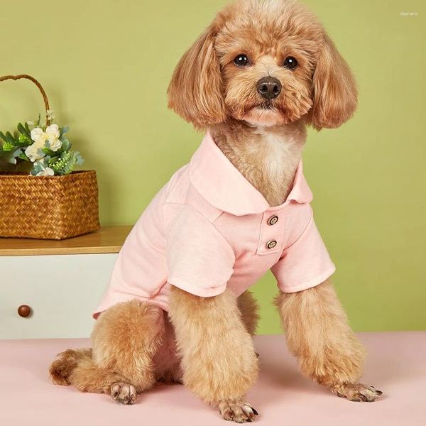 Fabricant de vêtements roses en gros de vêtements pour chiens pour vêtements décontractés pour chats dans le style des célébrités sur Internet au printemps et en été.