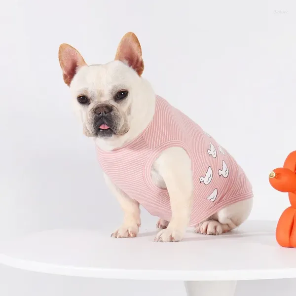 Vêtements pour chiens Vente en gros de luxe Designer Mode Coton Respirant Tenues douces Été Mince T-shirt pour animaux de compagnie Vêtements Chemises