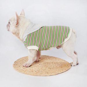 Hondenkleding groothandel shirts katoenen huisdier kleding met hoedstrepen hoodie voor honden