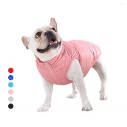 Ropa para perros a prueba de viento invierno mascota cachorro ropa pequeños y medianos perros abrigo chaqueta cálido acolchado gatos cremallera ropa traje chaleco