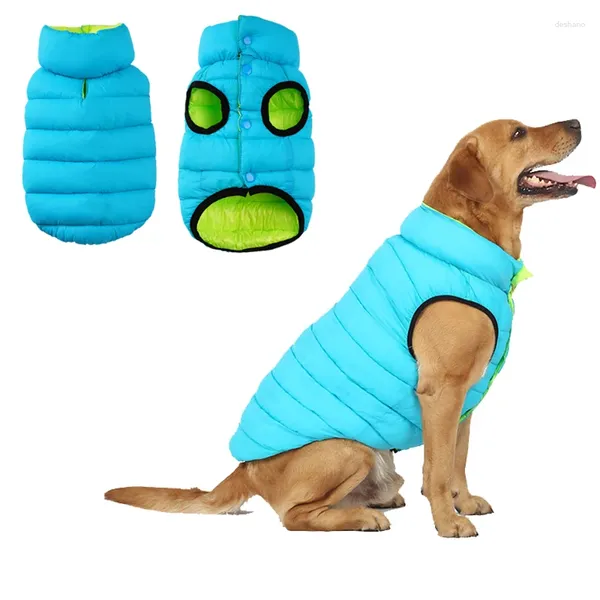 Ropa para perros ropa de invierno grande chaqueta de mascotas tibias reversibles para perros grandes ropa de oro retriever