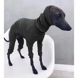 Appareils pour chiens hiver Vêtements Body à quatre pattes à jambes hauts à collier chaud pour animaux de nuit Italien Gris Mabet Pull